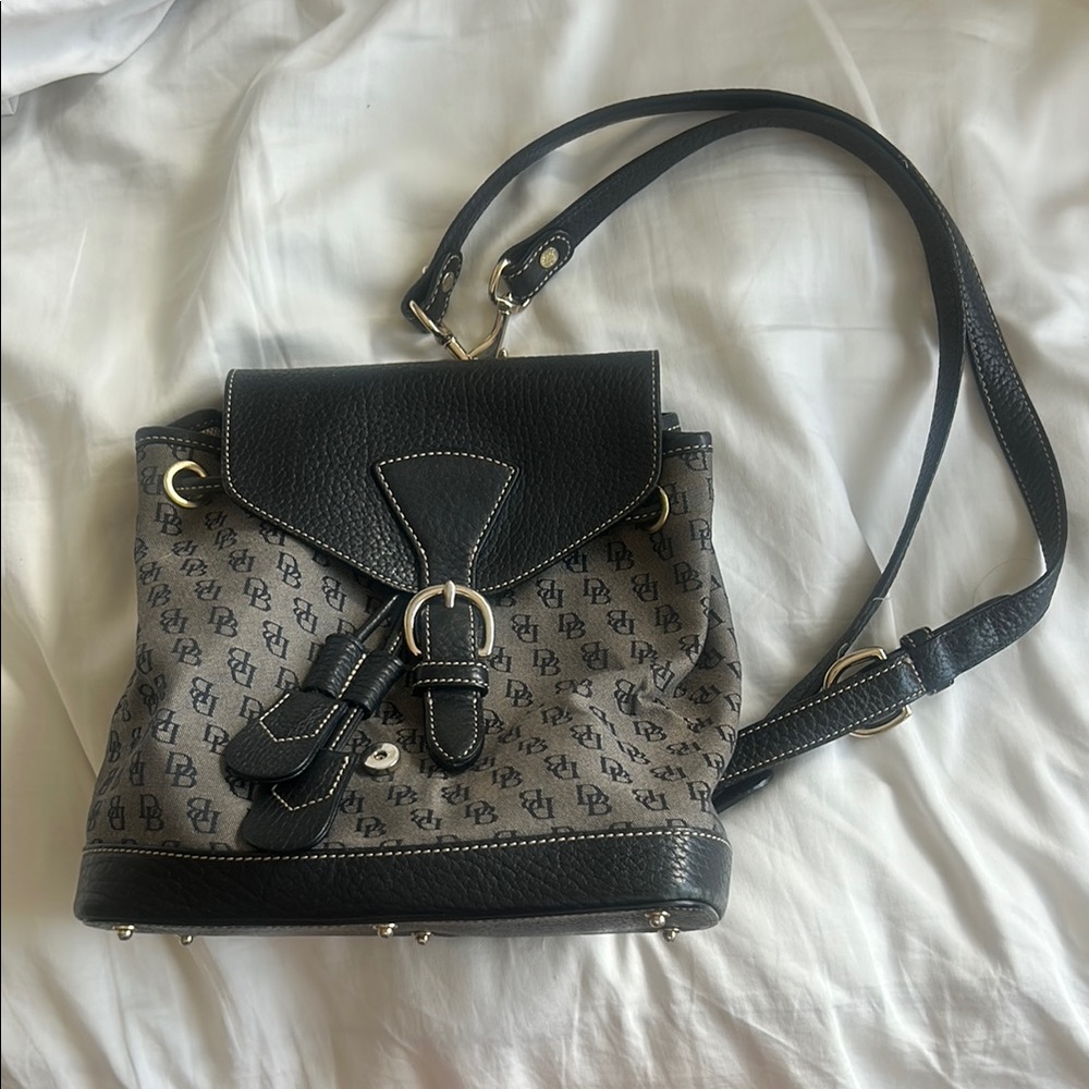 Dooney & Bourke Black and Gray Backpack